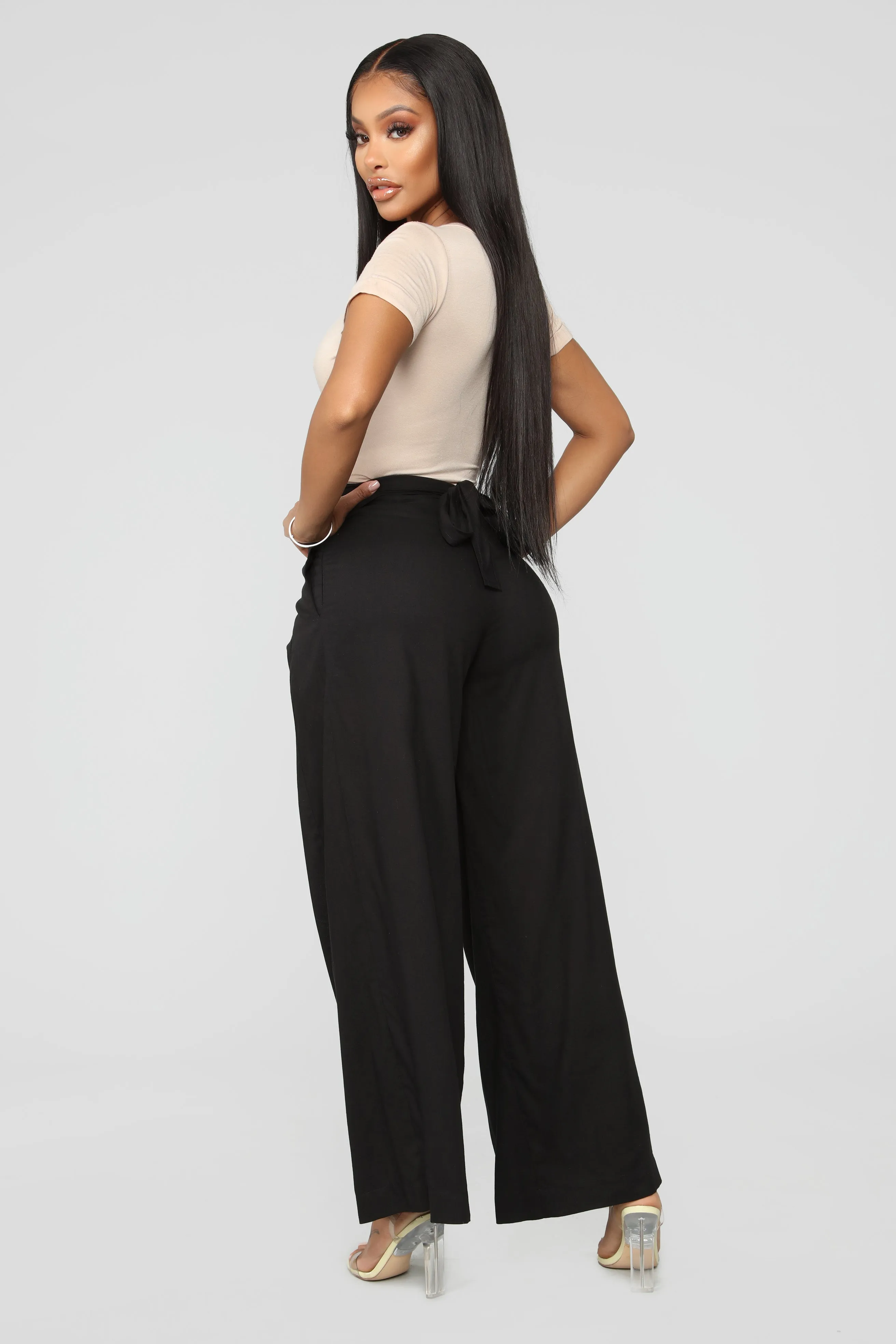 All Hands On Deck Palazzo Pants - Black