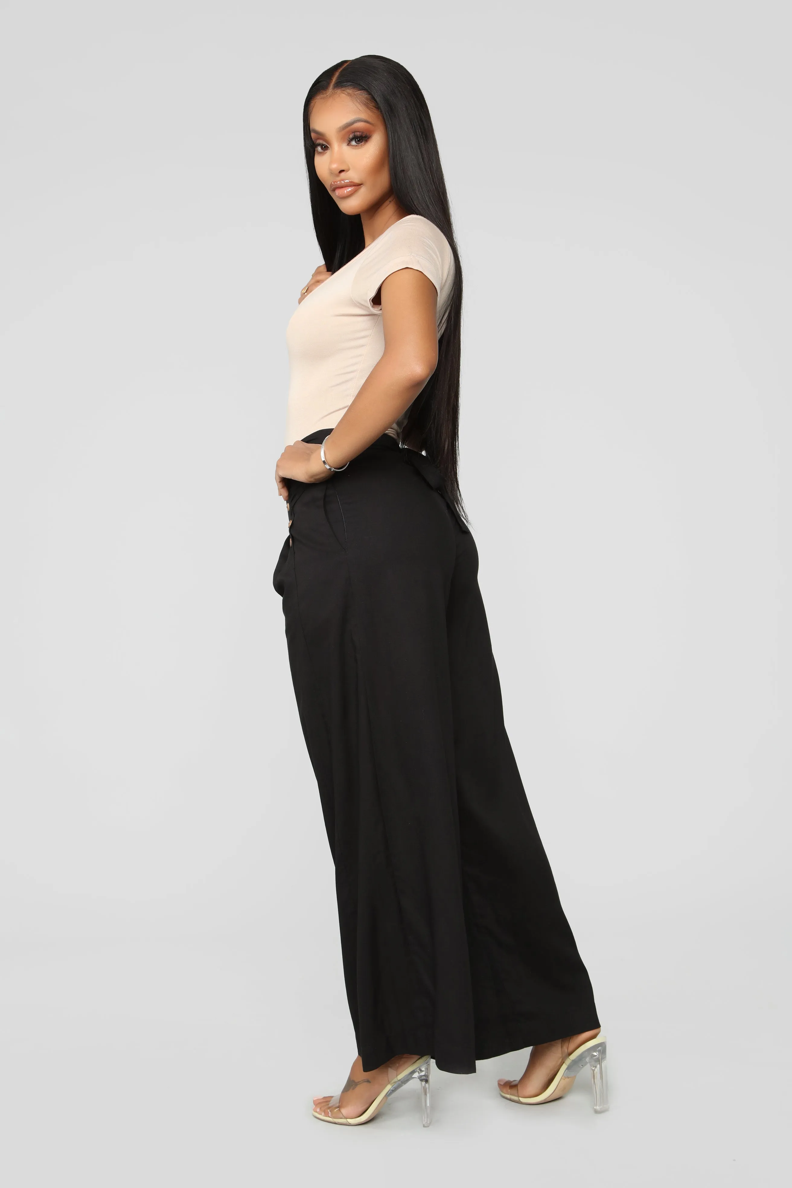 All Hands On Deck Palazzo Pants - Black
