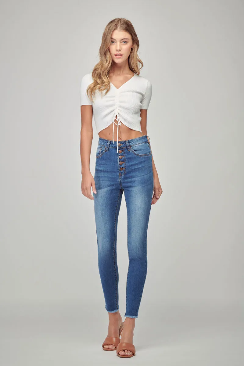 Anne High Rise Ankle Skinny Jeans
