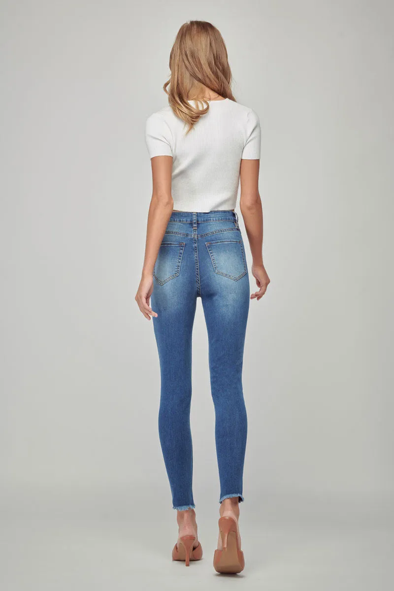 Anne High Rise Ankle Skinny Jeans
