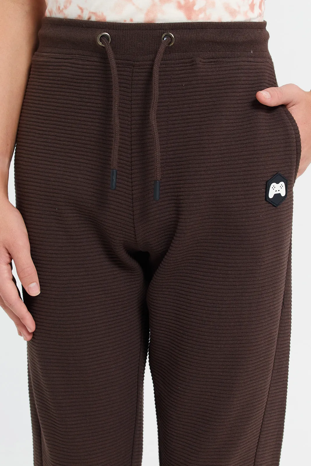 Brown Ottoman Table Active Pants