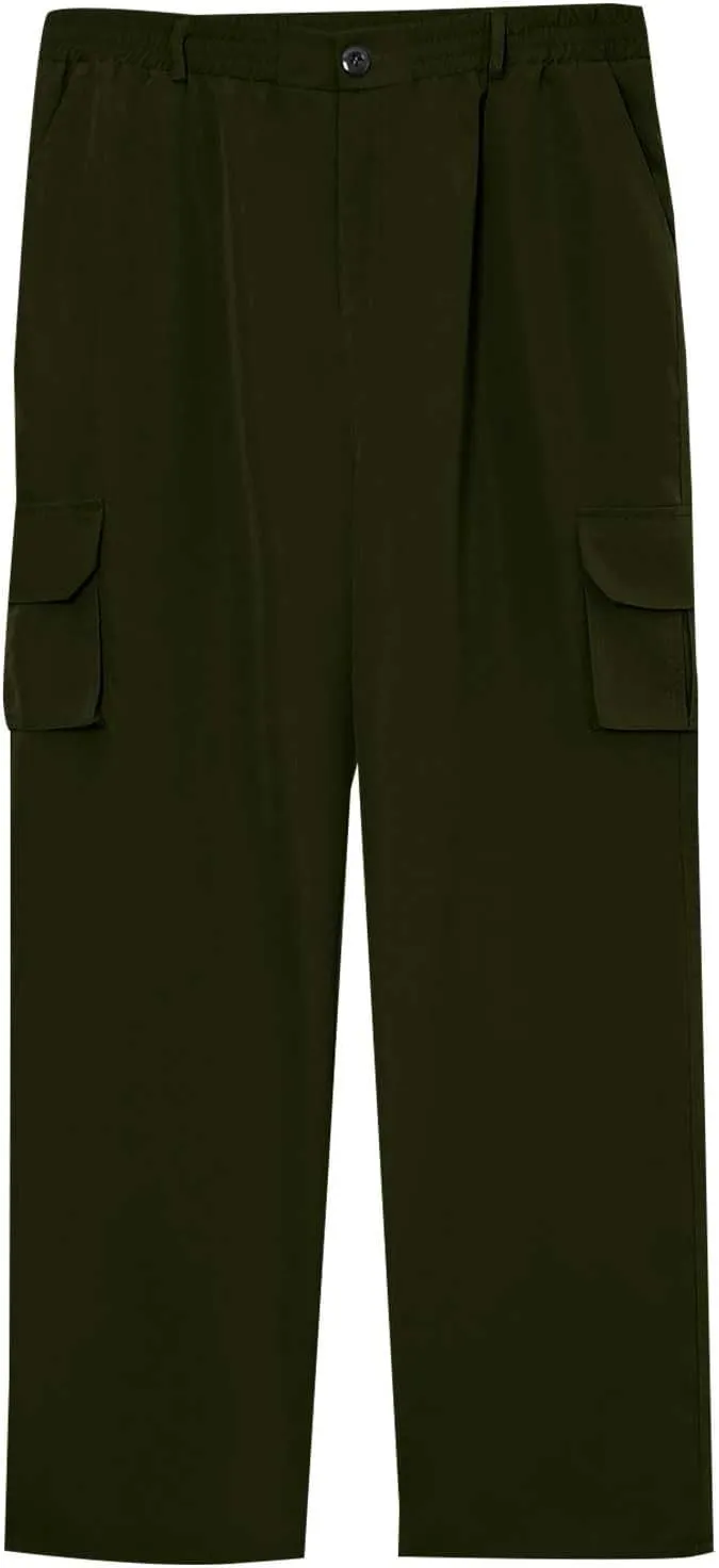 Chinos Pants Men Slim Fit Cargo Pants Stretch Relaxed Fit Jogger Sweatpants Straight Fit Hiking Work Pants w/Pockets