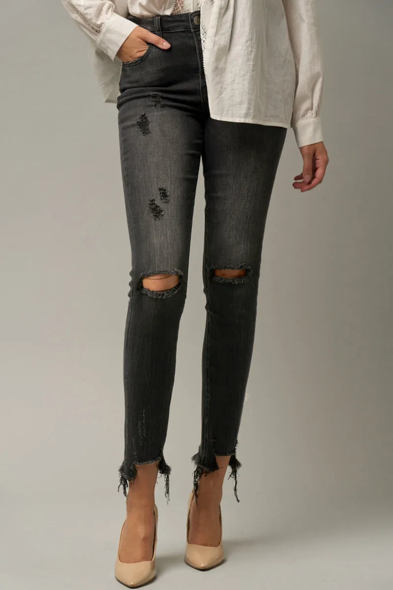 Coal Crop Skinny Fit Jeans