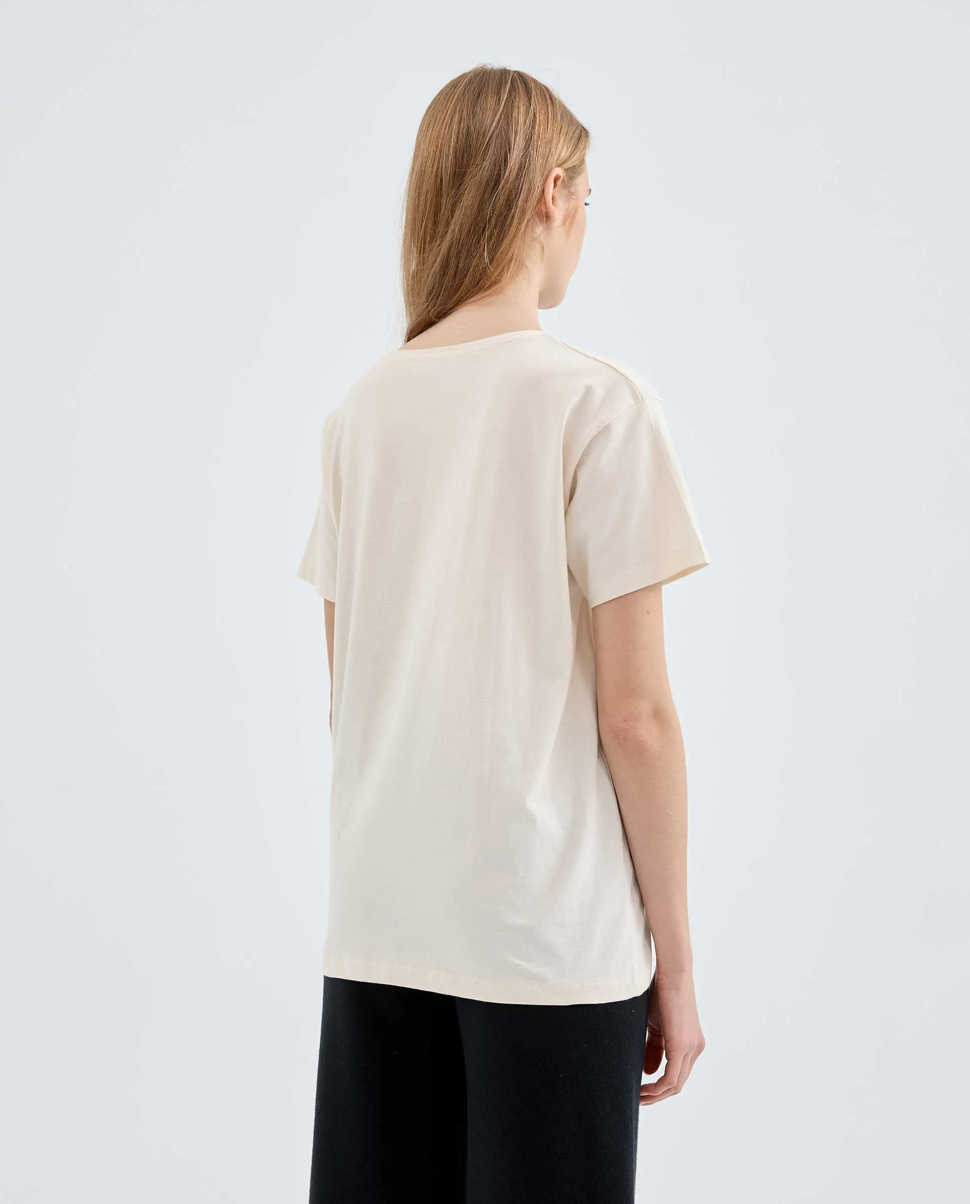 Cotton T-Shirt With Horse Print