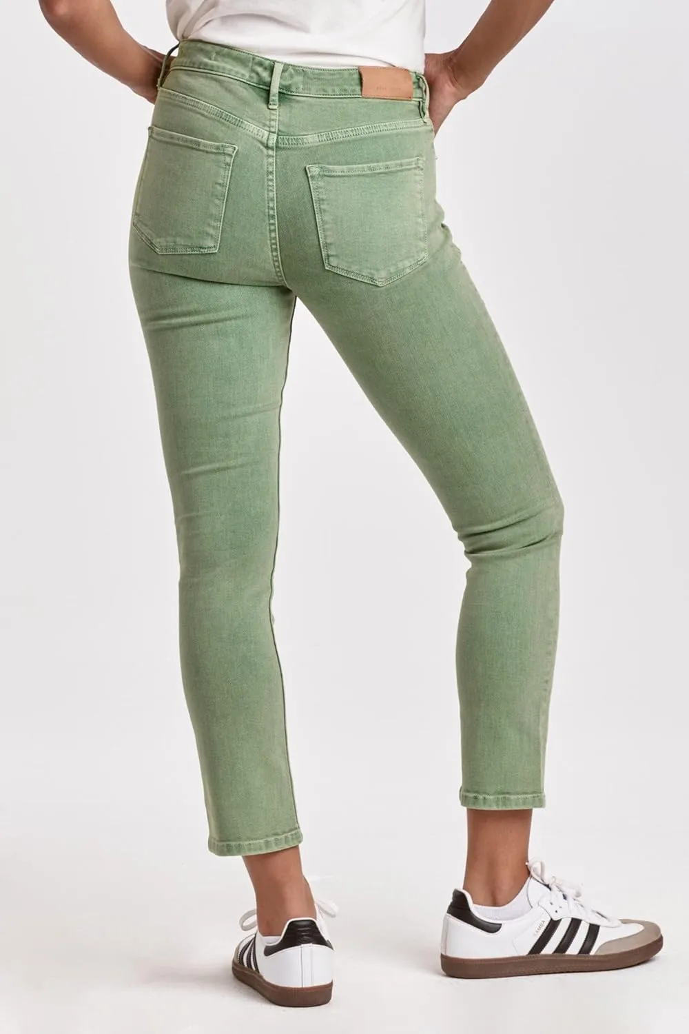 DEAR JOHN Blaire Womens Straight Leg Jeans Mid Rise Ankle Inseam
