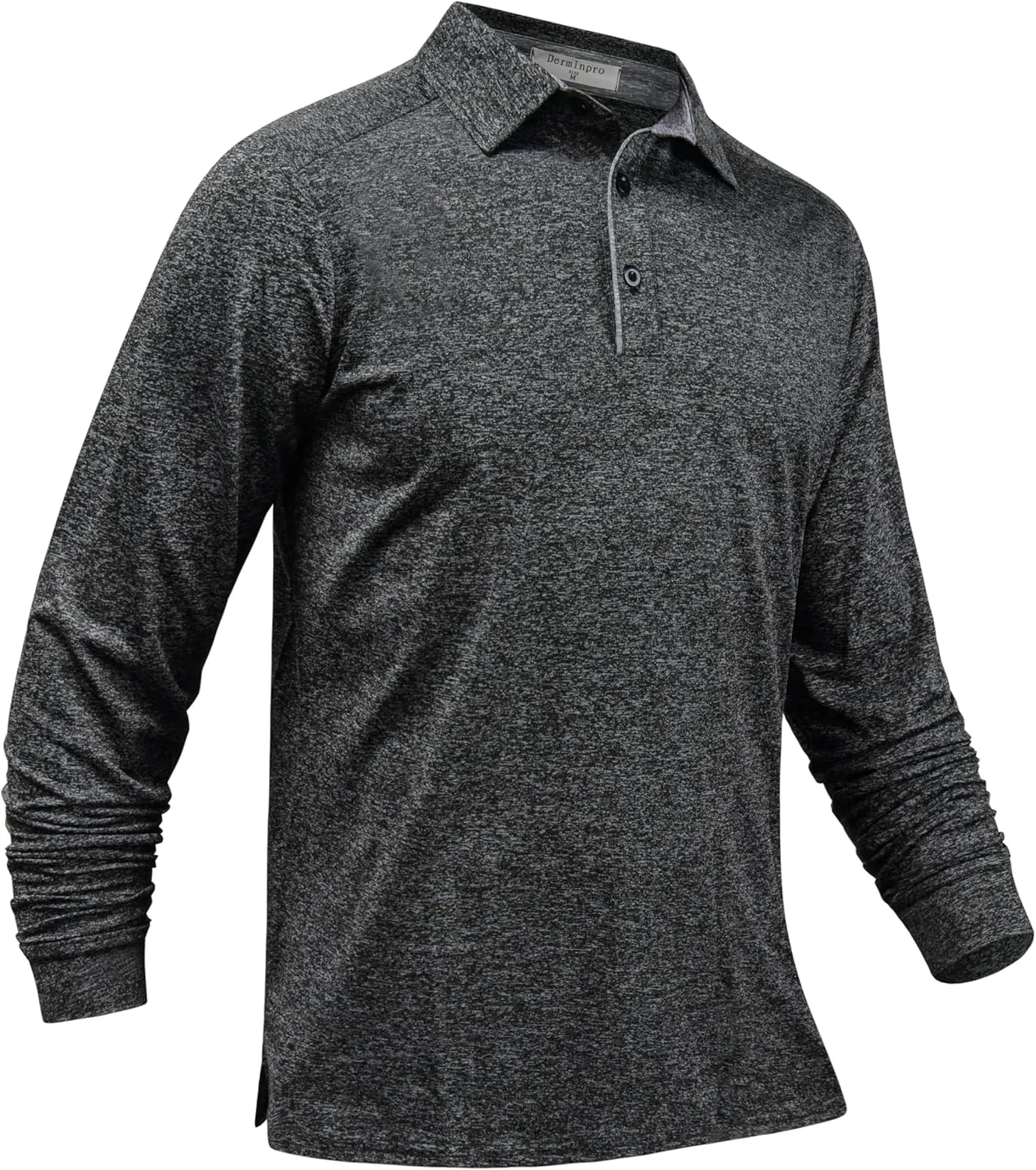 Derminpro Mens Polo Shirts Long Sleeve Quick Dry Athletic Golf T-Shirts