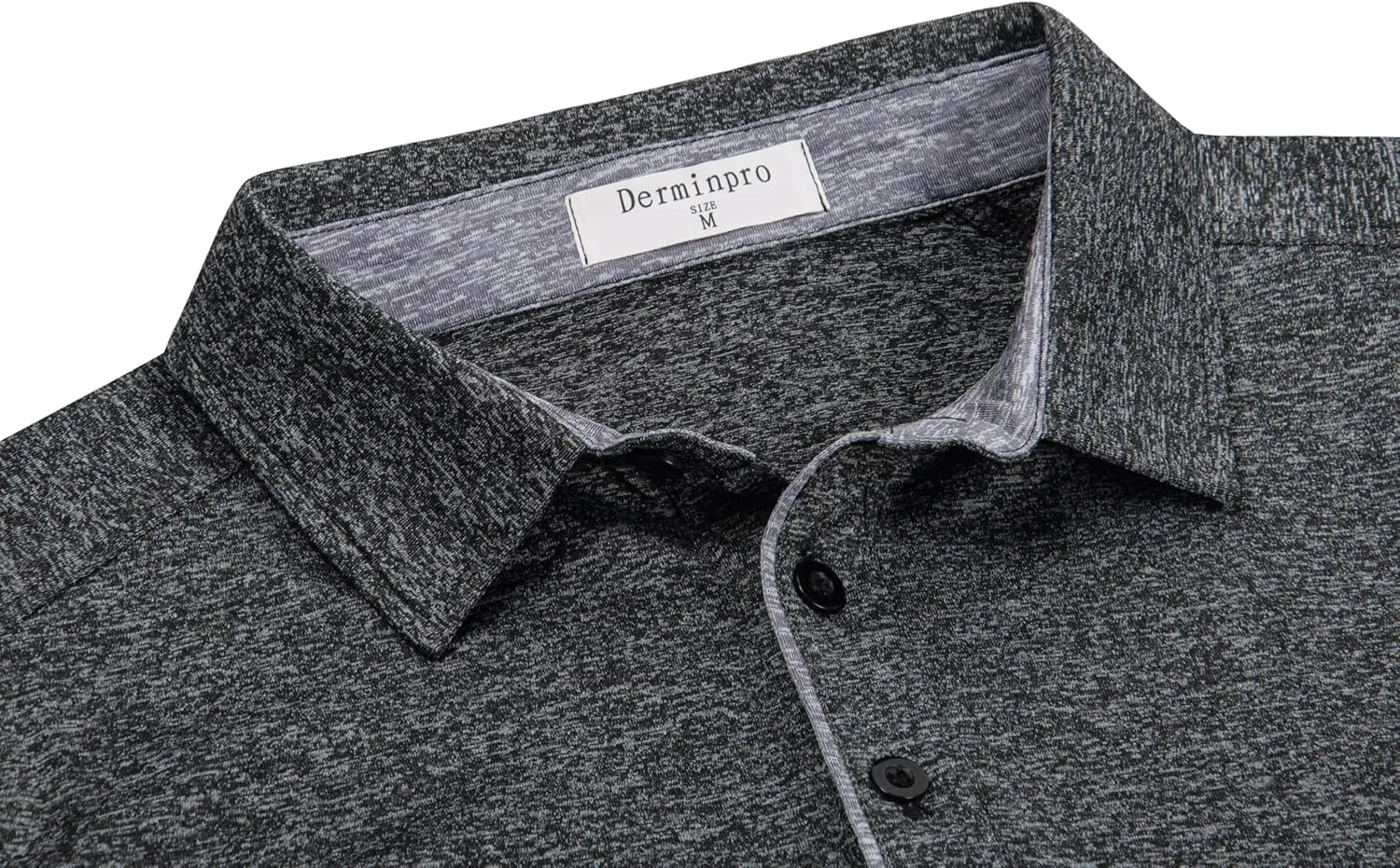 Derminpro Mens Polo Shirts Long Sleeve Quick Dry Athletic Golf T-Shirts