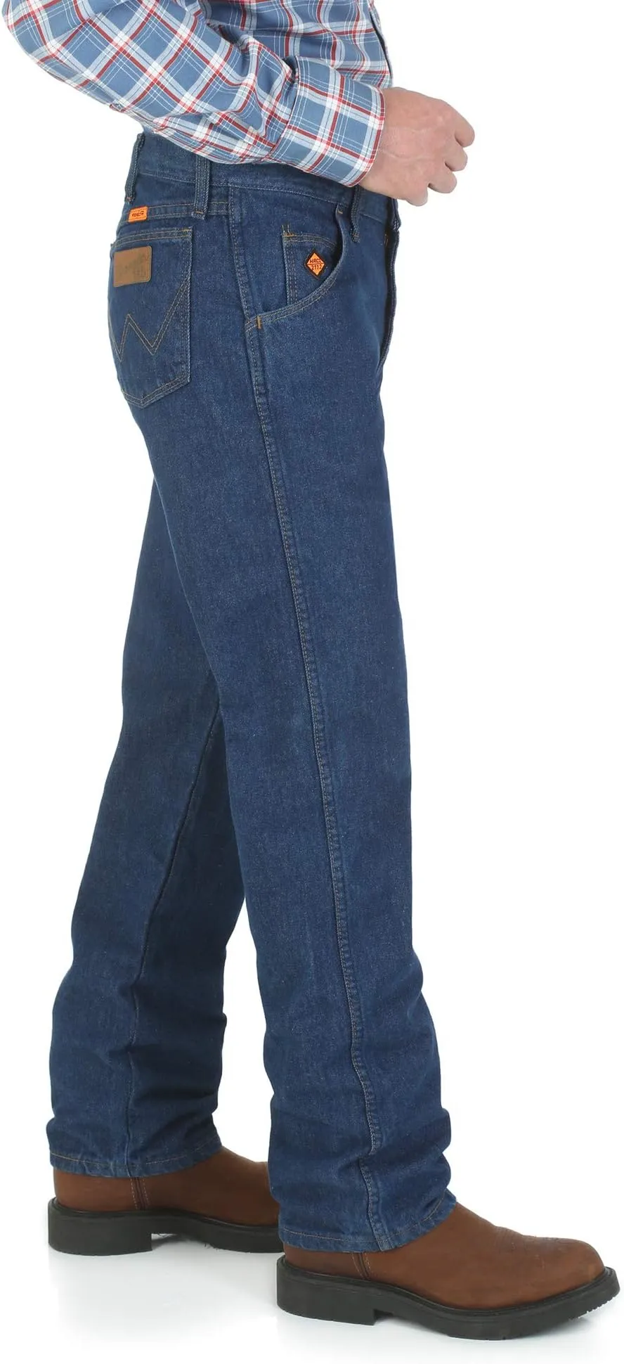 Flame Resistant Lightweight Regular Fit Wrangler Jeans, Dark Denim