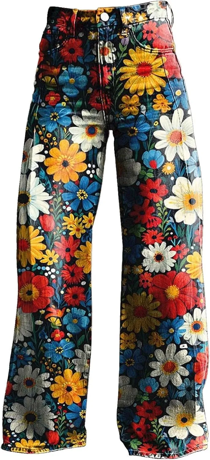 Flare Jeans for Woman Sweatpants That Look Like Jeans Vintage Pant High Waisted Jean Y2K Street Fashion Wide Leg Denim Pant
