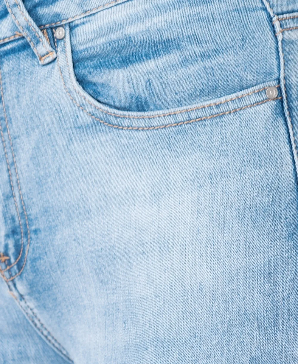 Frayed Hem Mid rise Skinny Jean