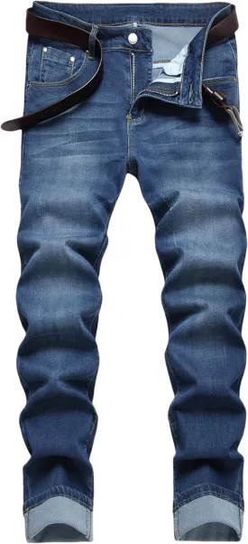 FREDD MARSHALL Men's Skinny Slim Fit Stretch Straight Leg Fashion Jeans Pants
