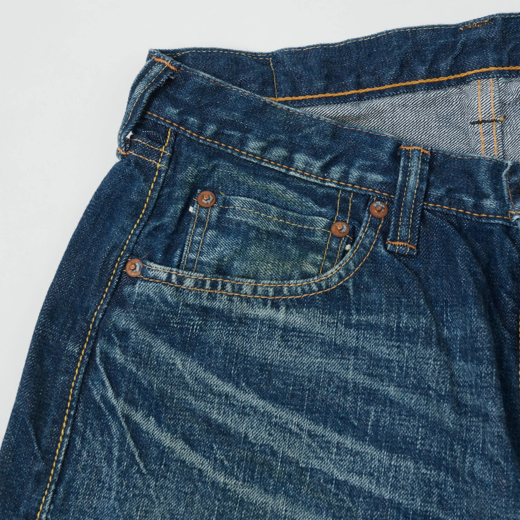 Full Count 1344-0105 13.7oz Wide Straight Jean - More Than Real Wash