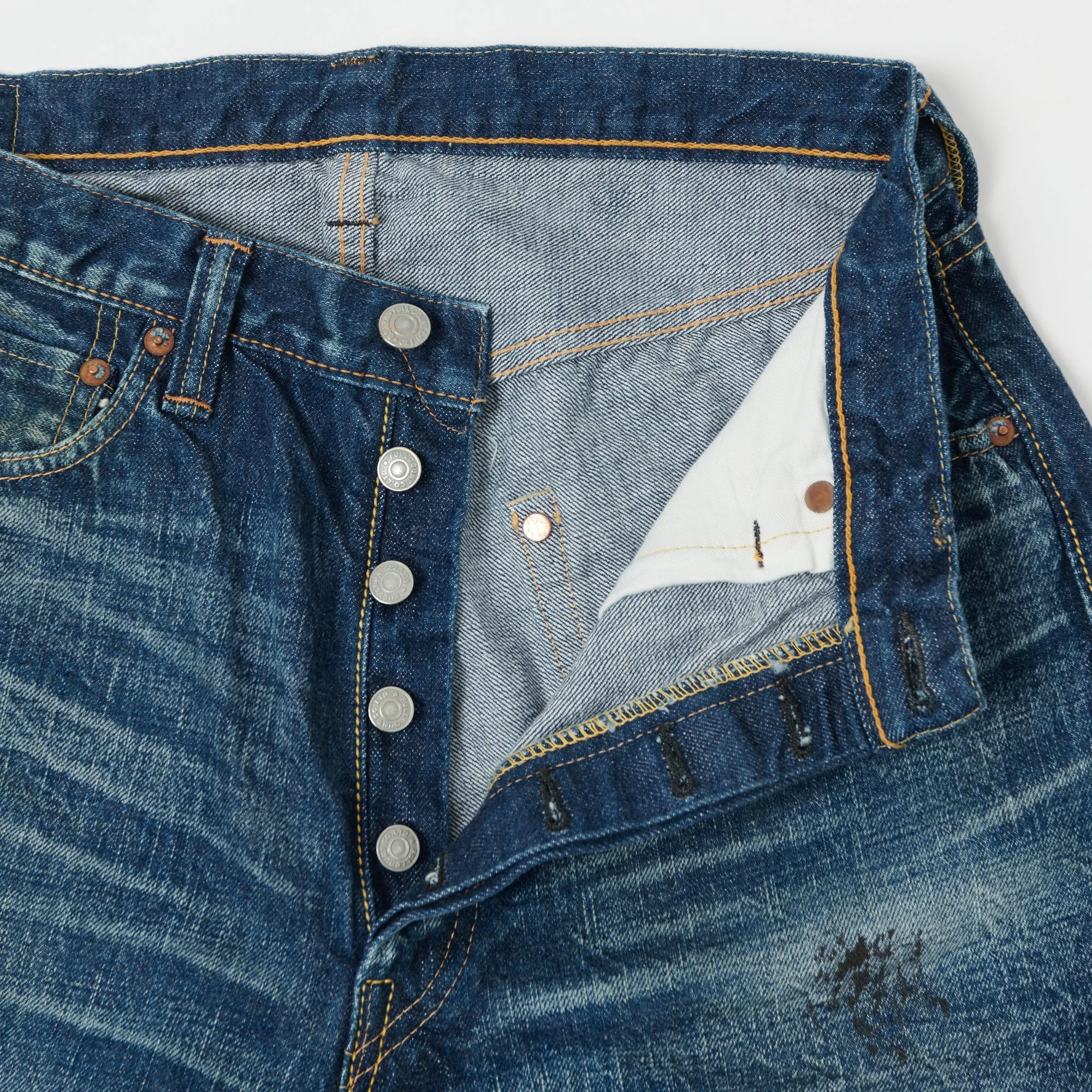 Full Count 1344-0105 13.7oz Wide Straight Jean - More Than Real Wash