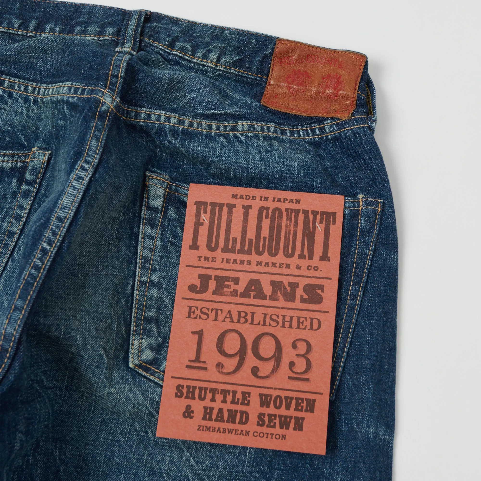 Full Count 1344-0105 13.7oz Wide Straight Jean - More Than Real Wash