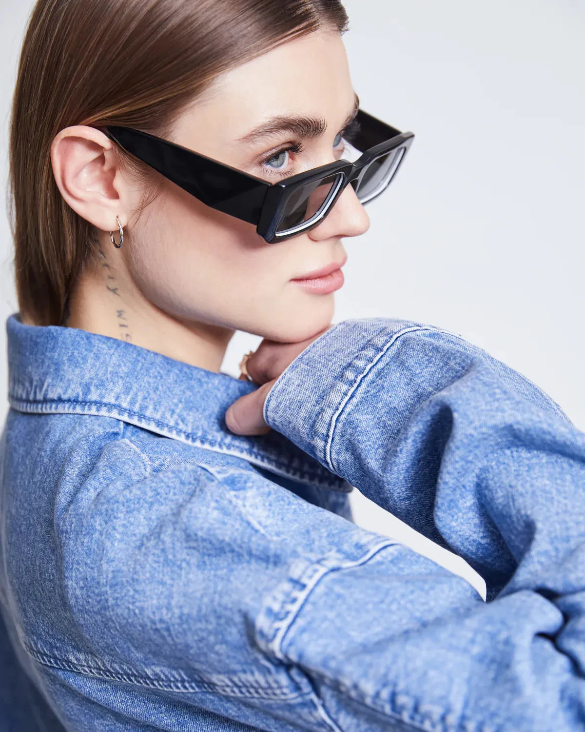 JAN 'N JUNE Solace denim shirt light blue women