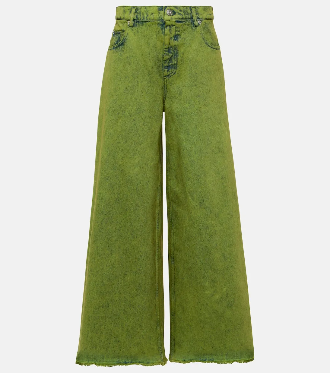 Marni High Rise Wide Leg Jeans, Green