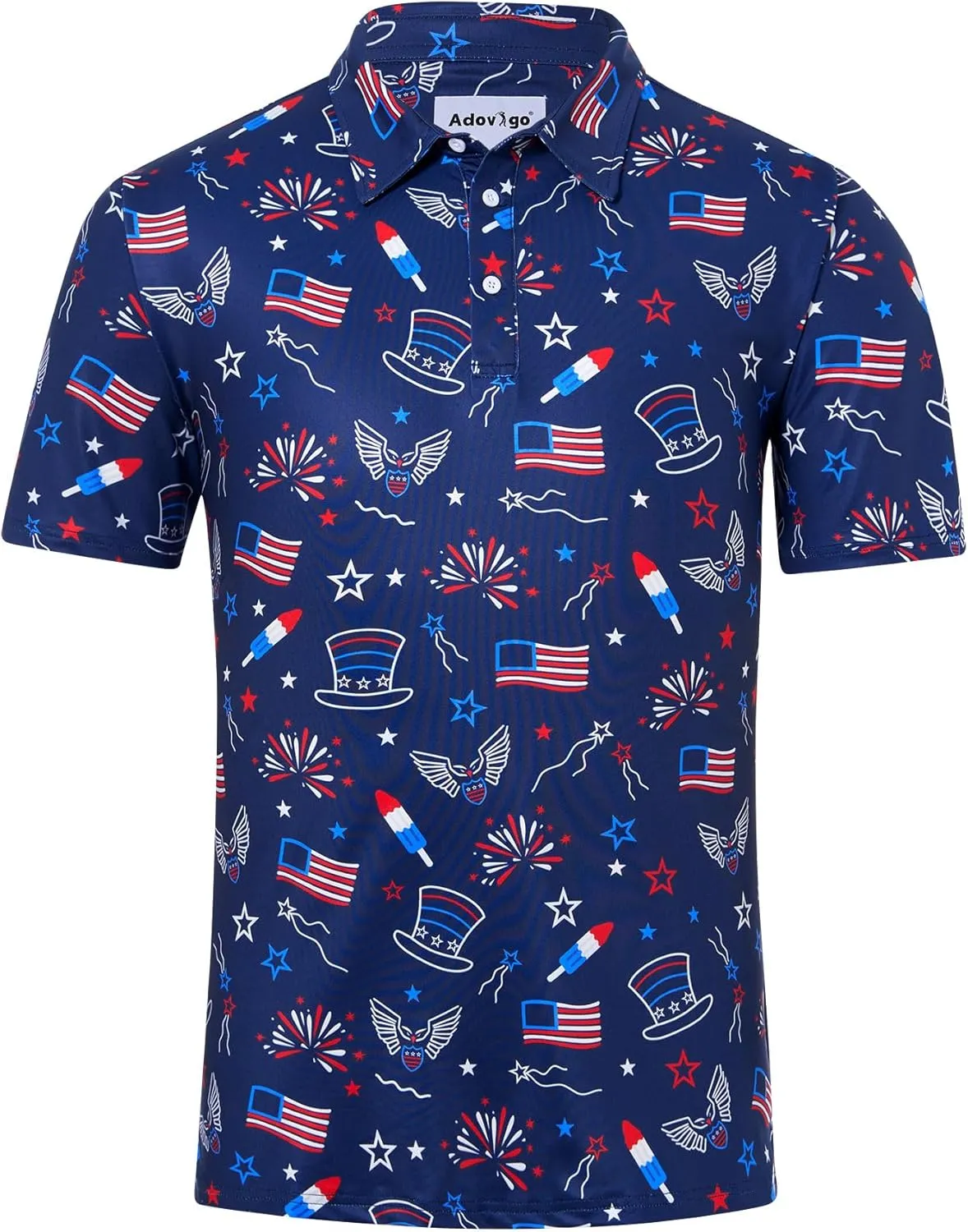 Mens Polo Golf Shirts Funny Graphics Shorts Sleeve Button Shirts