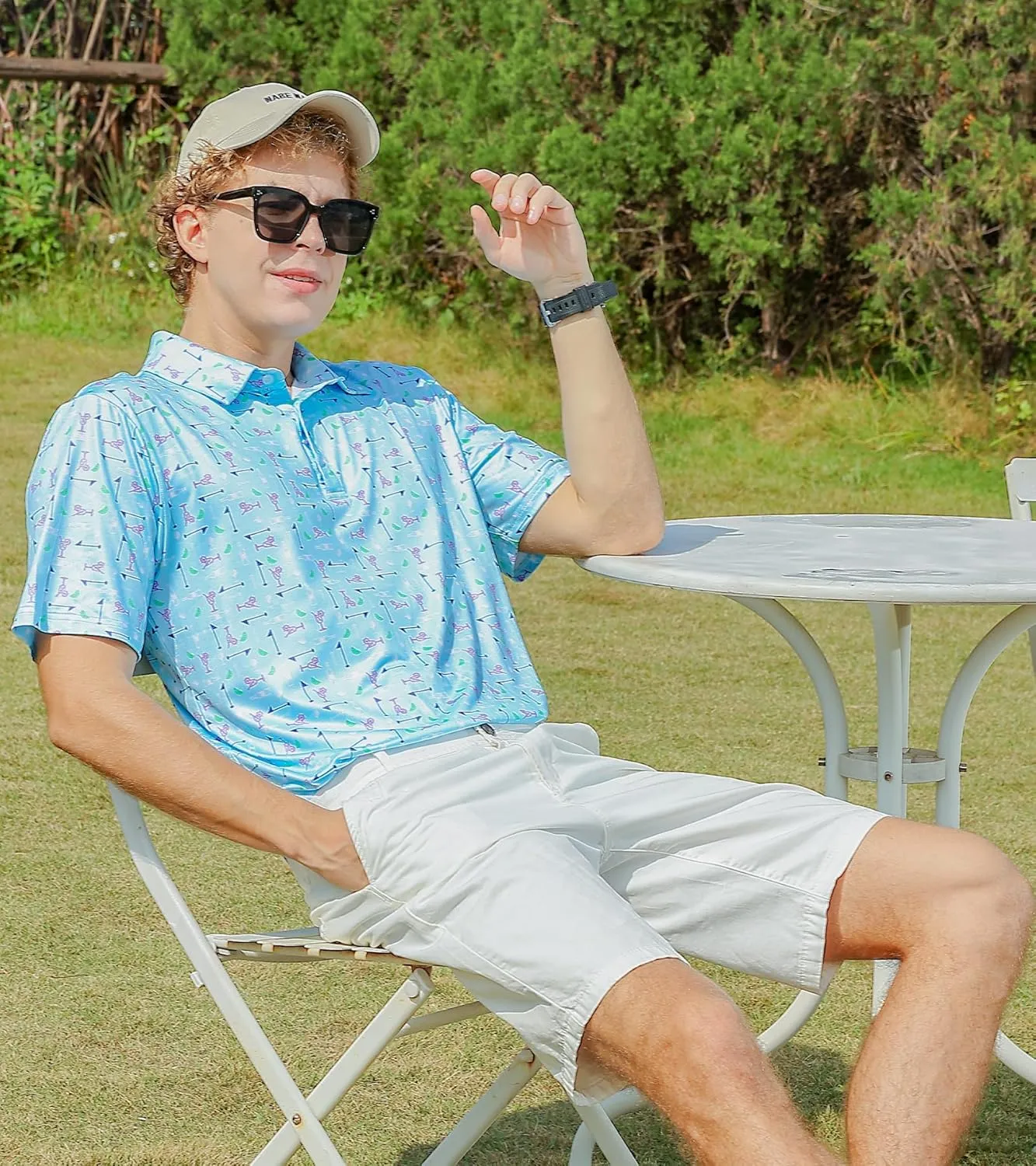 Mens Polo Golf Shirts Funny Graphics Shorts Sleeve Button Shirts