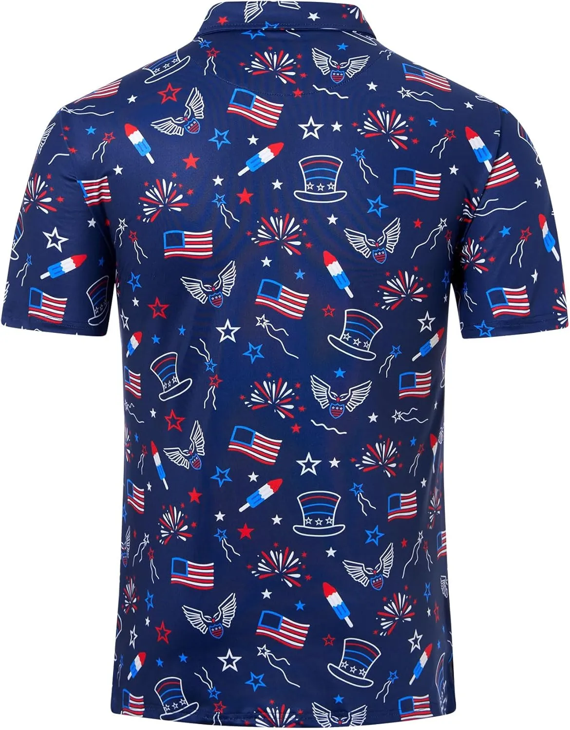 Mens Polo Golf Shirts Funny Graphics Shorts Sleeve Button Shirts