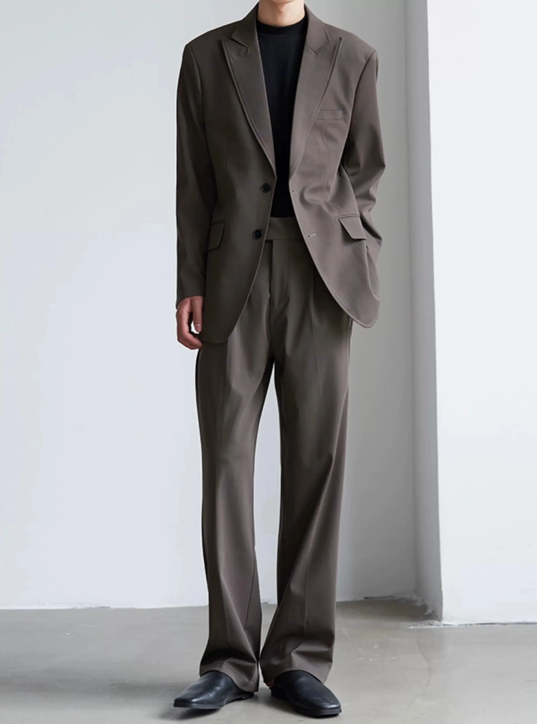 Single Pleated Casual Pants