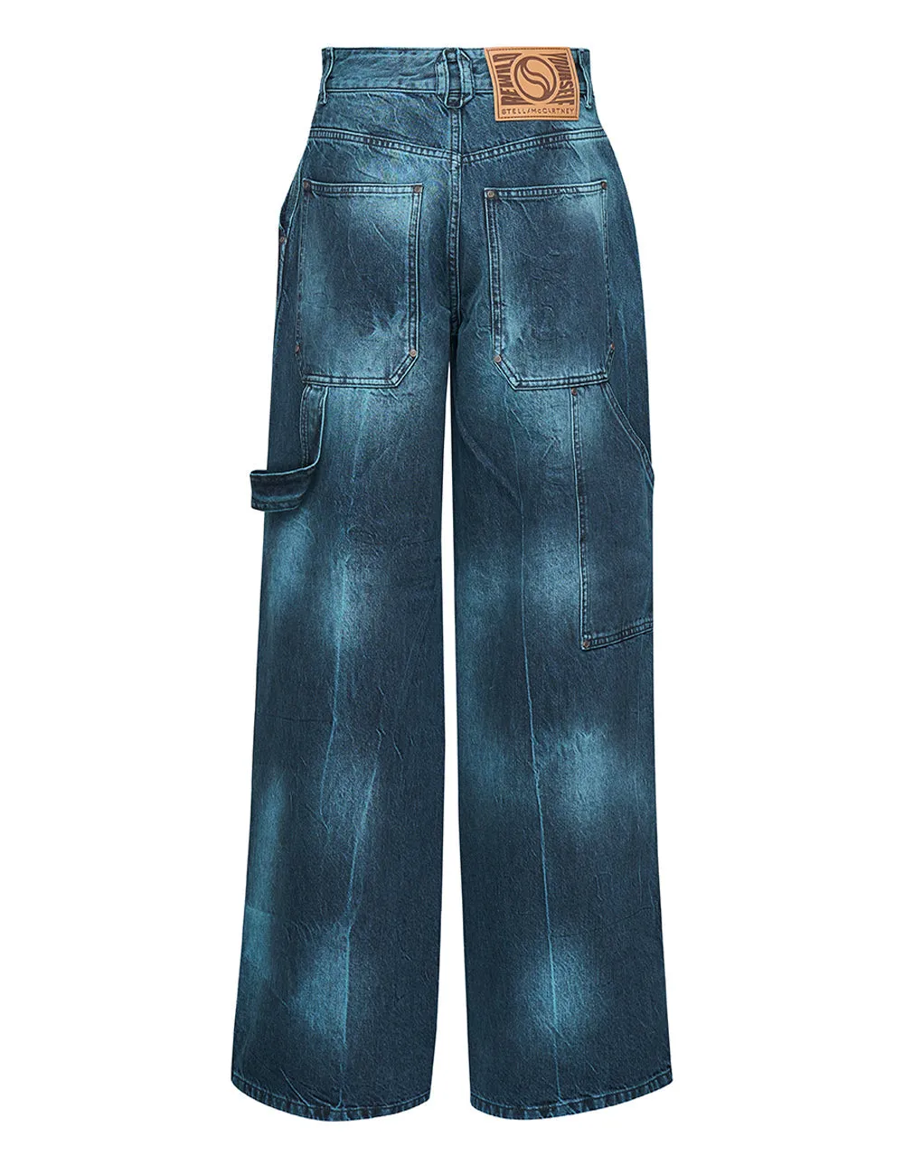 Tie Dye Workwear Wide Jeans