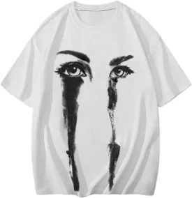 Verdusa Men's Oversized Tshirts Drop Shoulder Graphic Tees Short Sleeve Going Out Tops