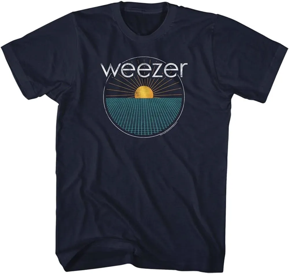Weezer Rock Band Sun Rays Adult Short Sleeve T-Shirts Graphic Tees