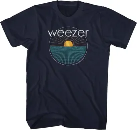 Weezer Rock Band Sun Rays Adult Short Sleeve T-Shirts Graphic Tees